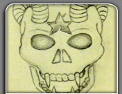 Demon Skull Tattoo Sketch